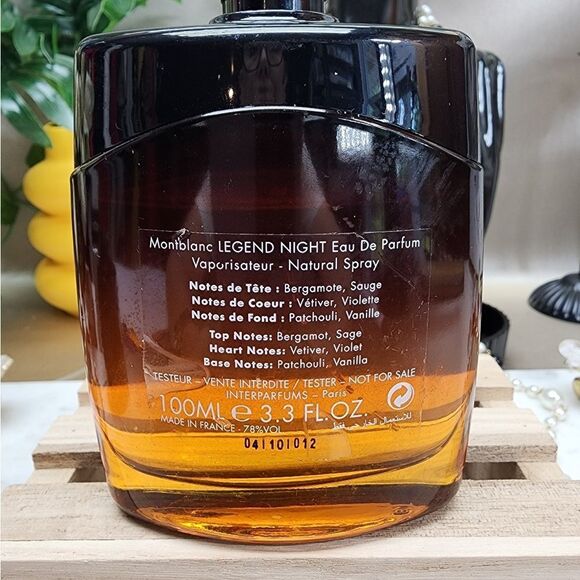 Monteblanc Cologne Legend Night 3.3fl Oz Unused TESTER - Picture 7 of 7